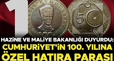Cumhuriyet'in 100'üncü yılına özel hatıra parası