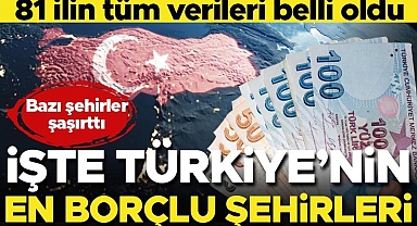 İşte Türkiye'nin en borçlu şehirleri
