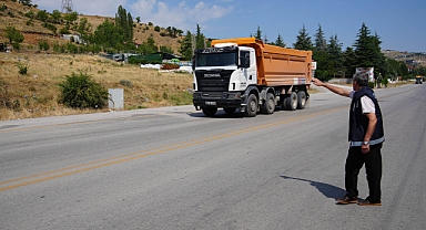 Keçiören’de hafriyat kamyonlarına yönelik denetim