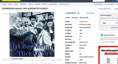Suni ve sahte ilanlar devam ediyor. Bu kez Atatürk fotoğraflı emlak ilanı