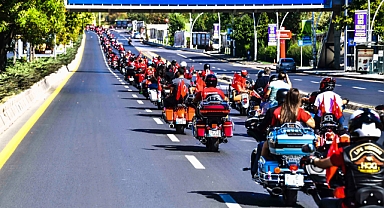 350 motosiklet tutkunu gaziler için turladı