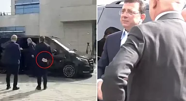 Ziyarete damga vuran görüntü! İmamoğlu'nu elleri arkada bekledi