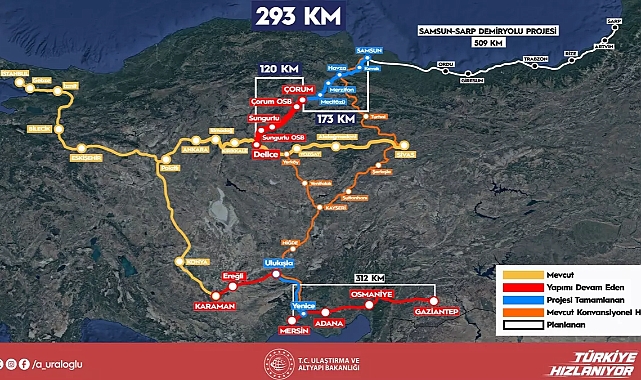 Ankara-Samsun YHT hattının temeli atıldı