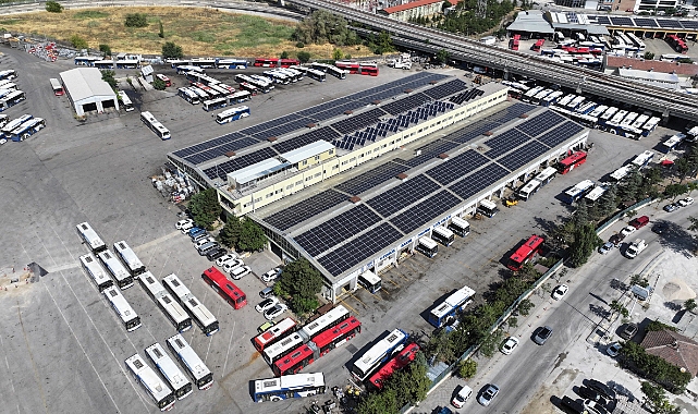 Macunköy otobüs bakım-onarım atölyeleri'ne güneş enerjisi santrali kuruldu