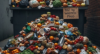 Yılda kişi başı 102 kilogram yiyecek çöpe gidiyor