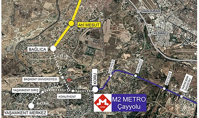 Ankara'da toplu ulaşımı güçlendirecek Çayyolu – Sincan metro hattı için imar planı onaylandı