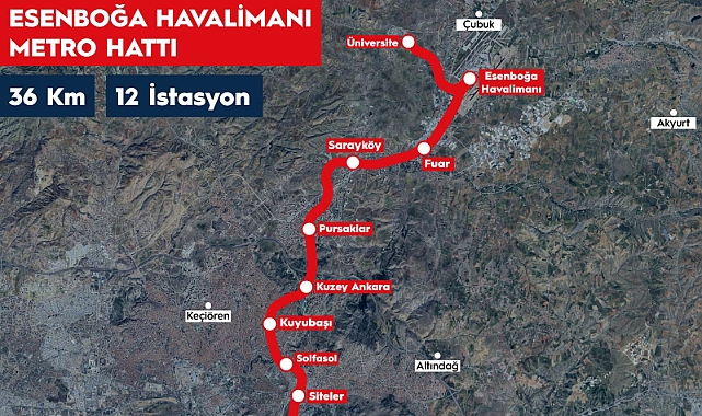 Esenboğa havalimanı metro inşaatı 2026’da başlıyor