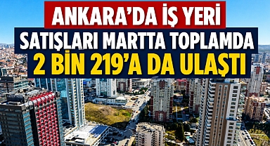 Ankara'da mart ayında iş yeri satışları: 2 bin 219 iş yeri yeni sahiplerini buldu