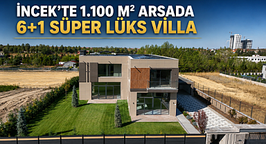 İncek'te tam müstakil 2 katlı 6 odalı satılık süper lüks villa