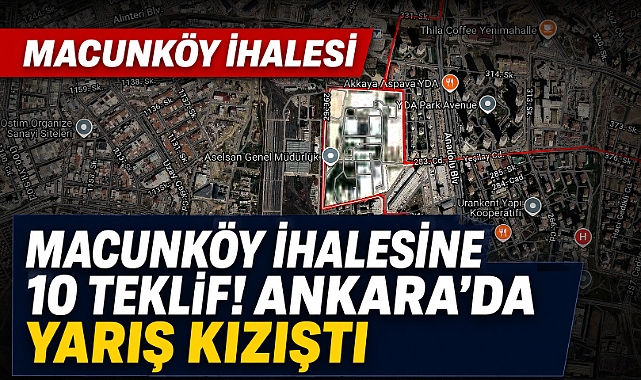 Yenimahalle Macunköy arsa ihalesine 10 teklif geldi