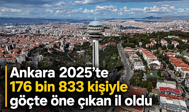 Ankara 2025'te 176 bin 833 kişi göç aldı