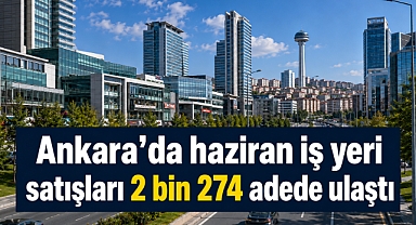 Ankara’da Haziranda iş yeri satışları 2 bin 274 oldu
